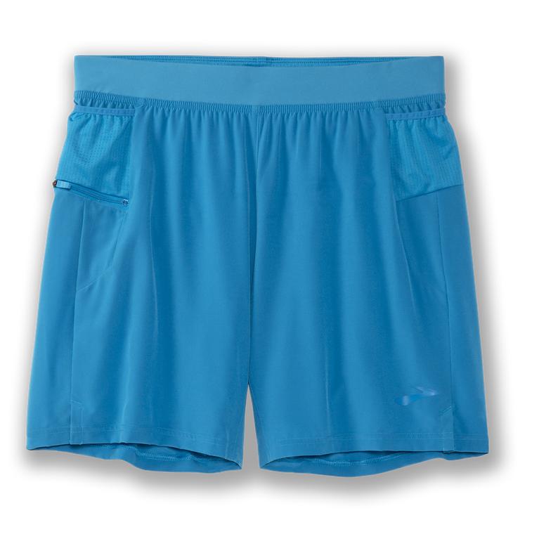 Brooks SHERPA 7 2-IN-1 Running Shorts Mens Canada - Electric Blue (RUV465739)